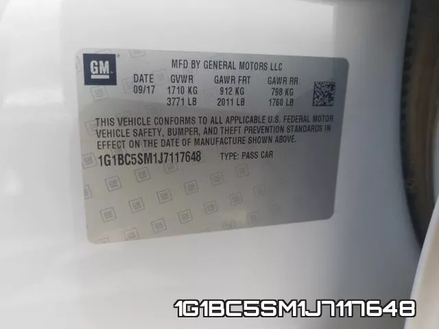 1G1BC5SM1J7117648 фото 2