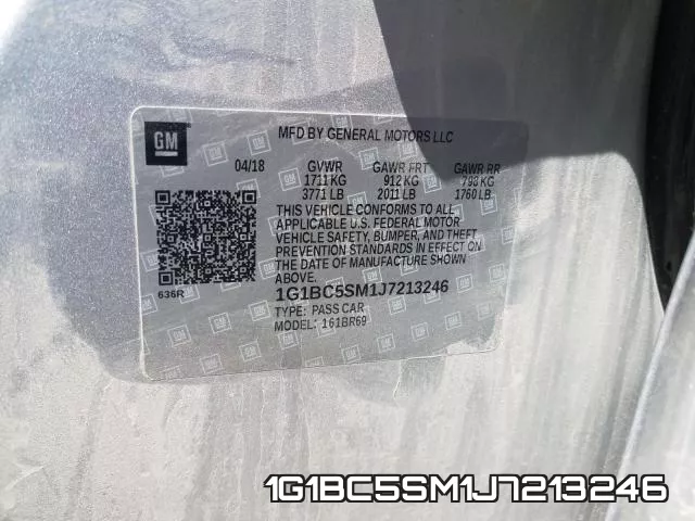 1G1BC5SM1J7213246 фото 2