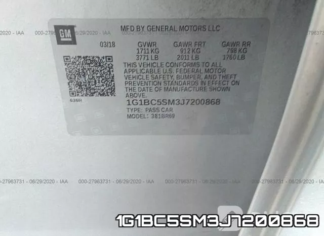 1G1BC5SM3J7200868 фото 10