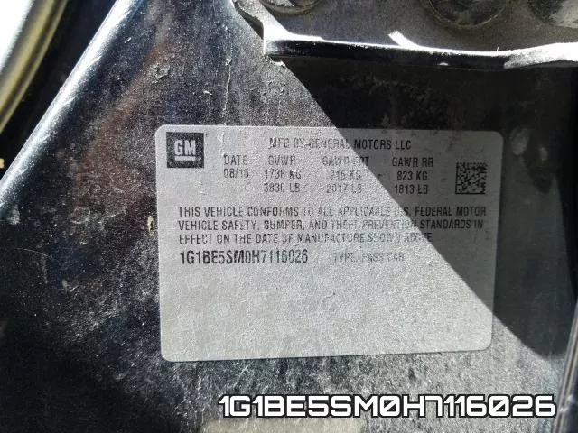 1G1BE5SM0H7116026 фото 2