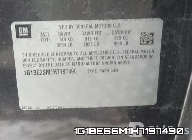 1G1BE5SM1H7197490 фото 10