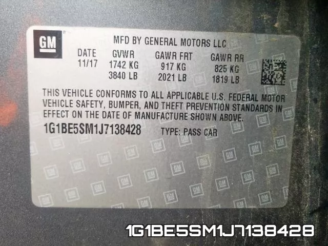 1G1BE5SM1J7138428 фото 2