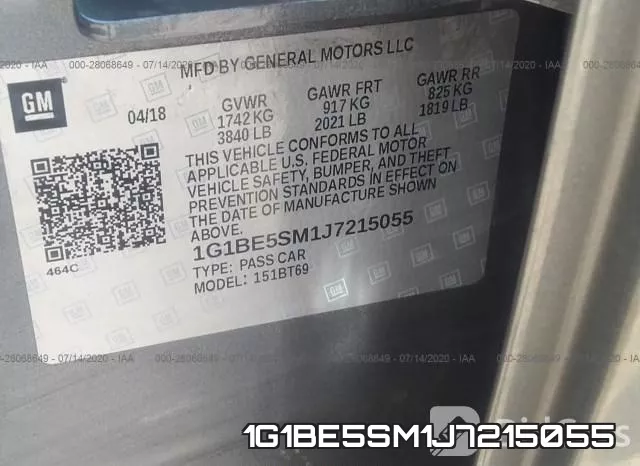 1G1BE5SM1J7215055 фото 10