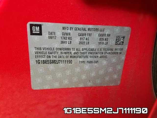 1G1BE5SM2J7111190 фото 2
