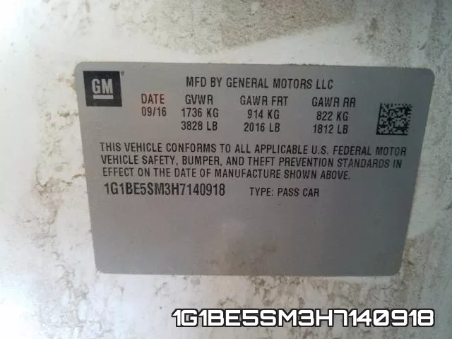 1G1BE5SM3H7140918 фото 2