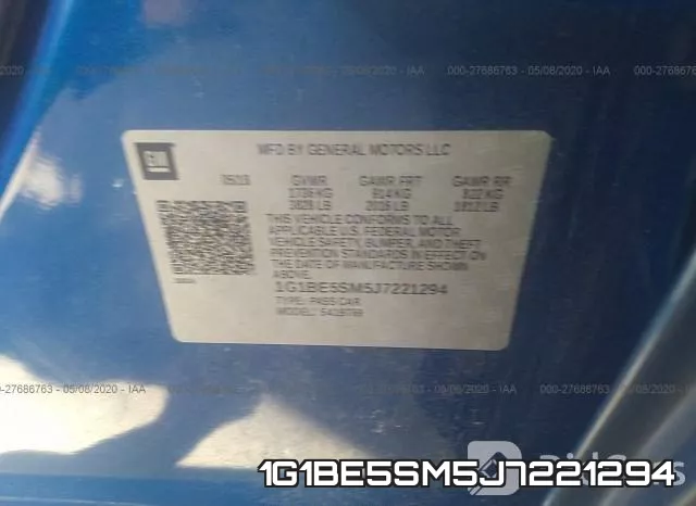 1G1BE5SM5J7221294 фото 10