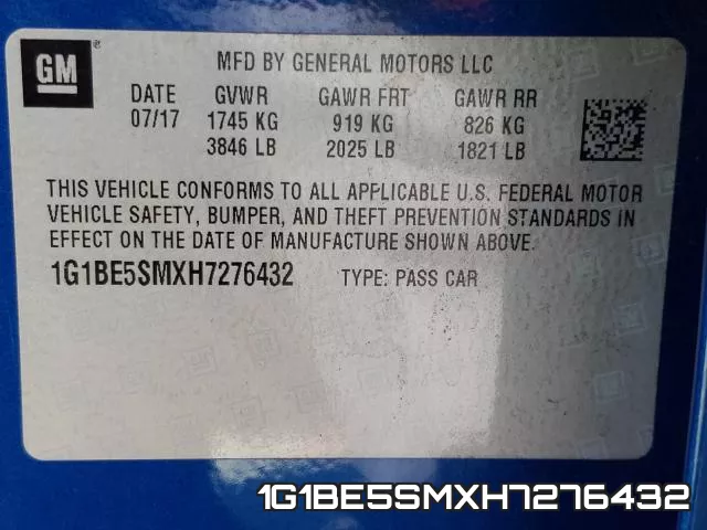 1G1BE5SMXH7276432 фото 2