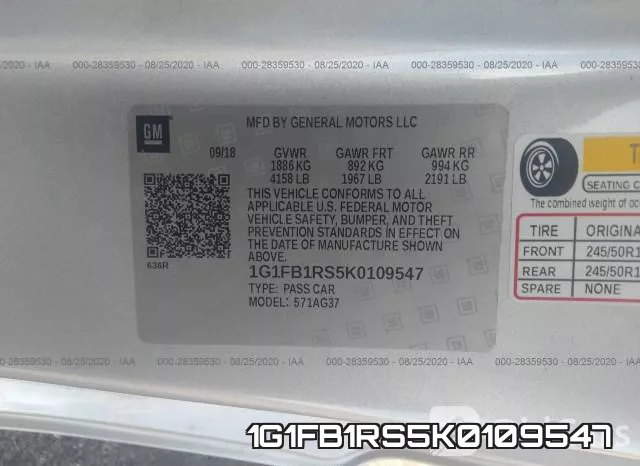 1G1FB1RS5K0109547 фото 10
