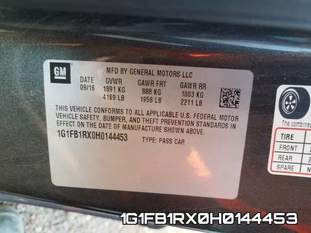 1G1FB1RX0H0144453 фото 2