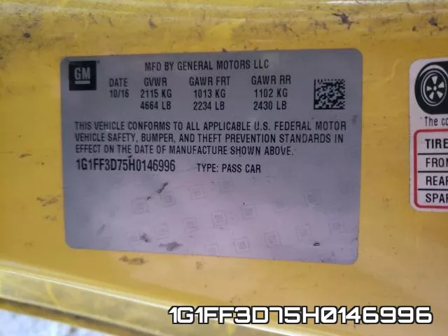 1G1FF3D75H0146996 фото 2
