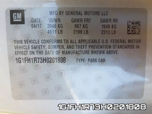 1G1FH1R73H0201808 фото 2