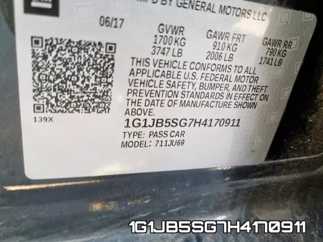 1G1JB5SG7H4170911 фото 2