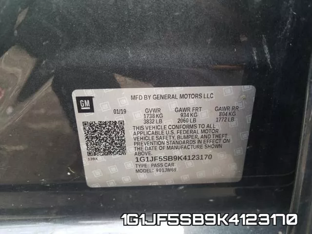1G1JF5SB9K4123170 фото 2