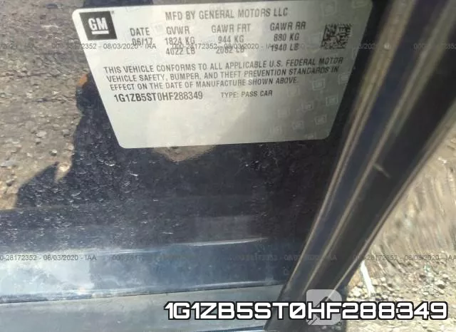 1G1ZB5ST0HF288349 фото 10