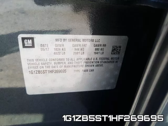 1G1ZB5ST1HF269695 фото 2