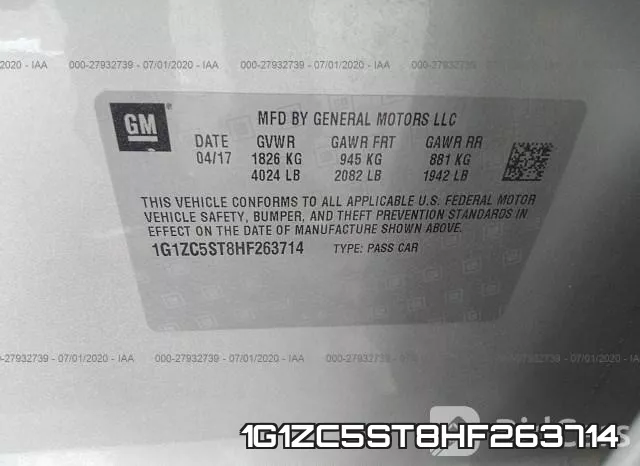 1G1ZC5ST8HF263714 фото 10