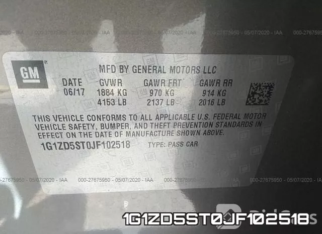1G1ZD5ST0JF102518 фото 10