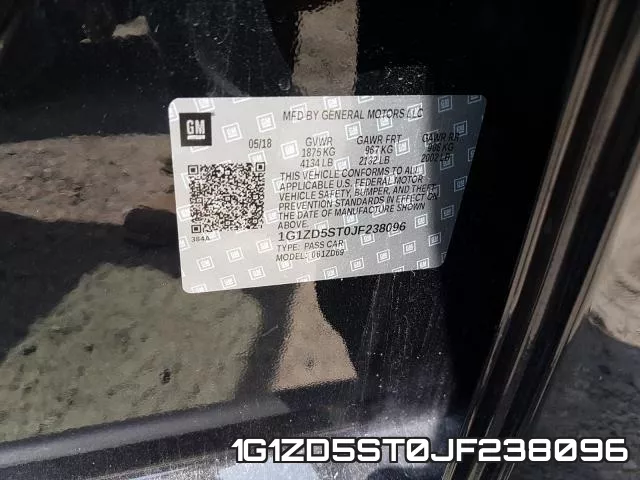 1G1ZD5ST0JF238096 фото 2