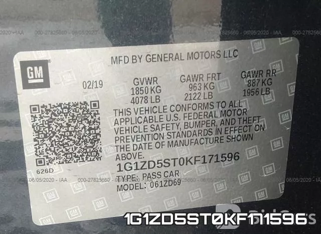 1G1ZD5ST0KF171596 фото 10