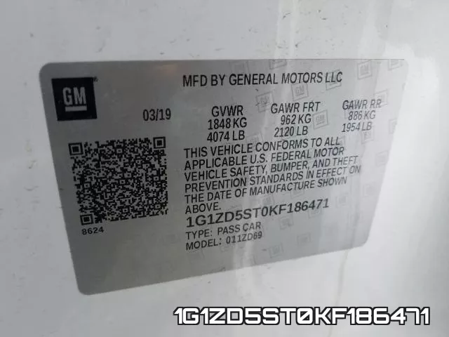 1G1ZD5ST0KF186471 фото 2