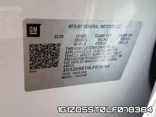 1G1ZD5ST0LF078384 фото 2