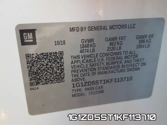 1G1ZD5ST1KF113710 фото 2