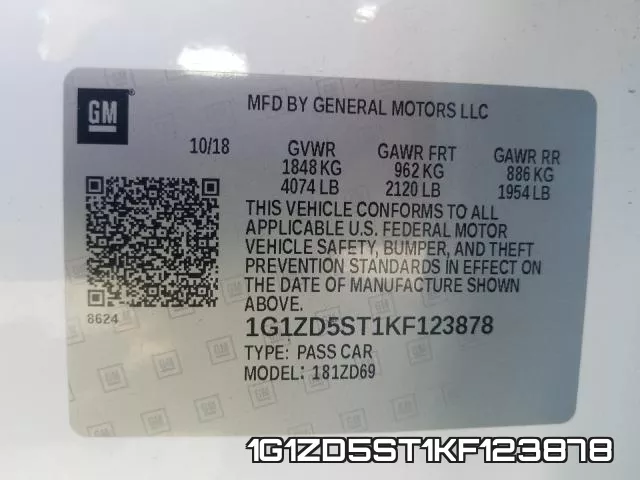 1G1ZD5ST1KF123878 фото 2