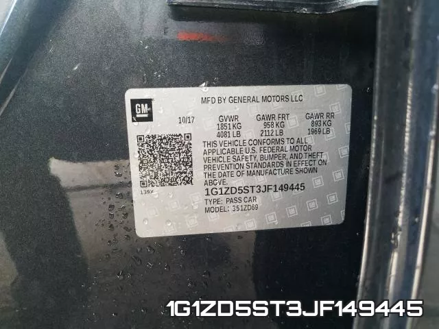 1G1ZD5ST3JF149445 фото 2