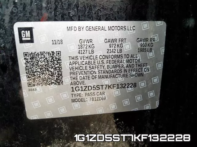 1G1ZD5ST7KF132228 фото 2