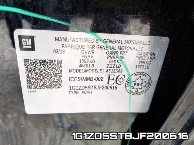 1G1ZD5ST8JF200616 фото 2