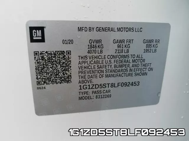 1G1ZD5ST8LF092453 фото 2