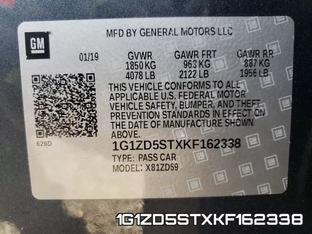 1G1ZD5STXKF162338 фото 2