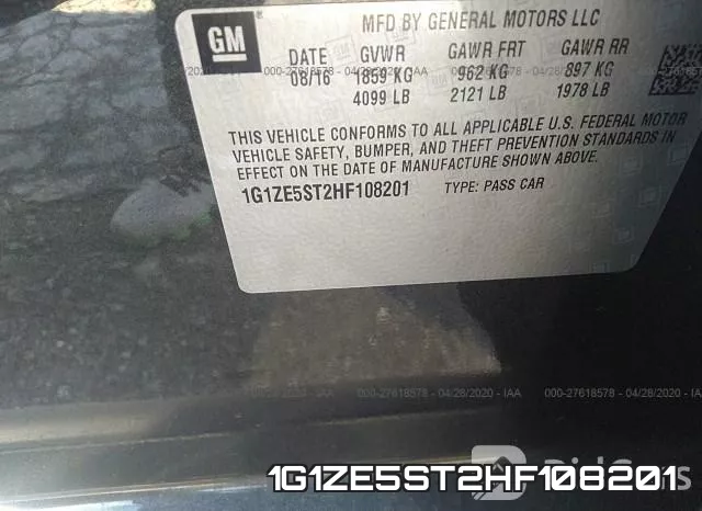 1G1ZE5ST2HF108201 фото 10