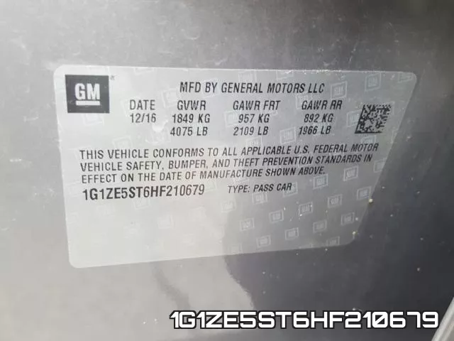 1G1ZE5ST6HF210679 фото 2