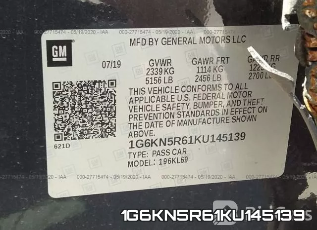 1G6KN5R61KU145139 фото 10