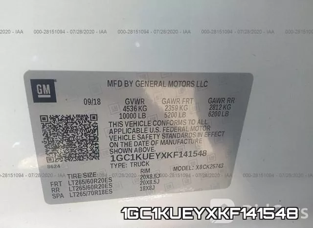 1GC1KUEYXKF141548 фото 10