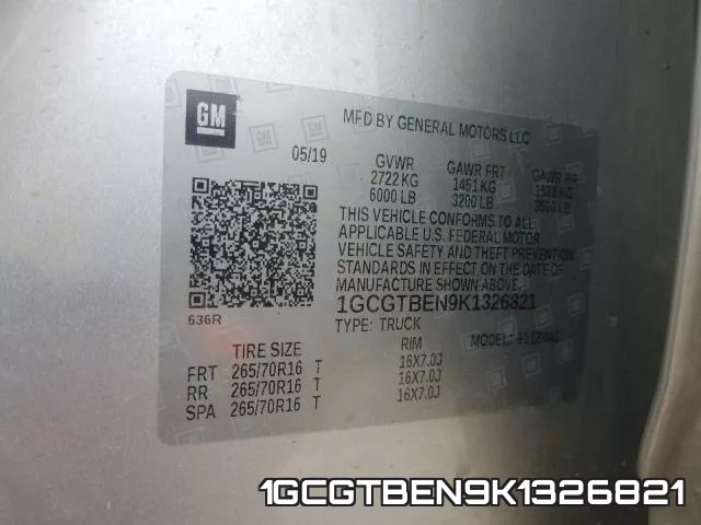1GCGTBEN9K1326821 фото 2