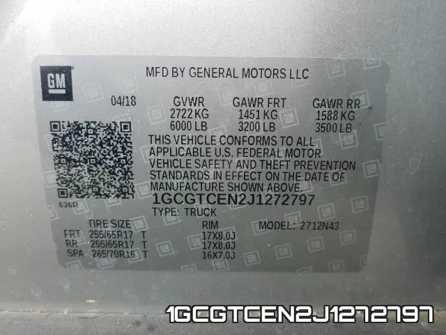 1GCGTCEN2J1272797 фото 2