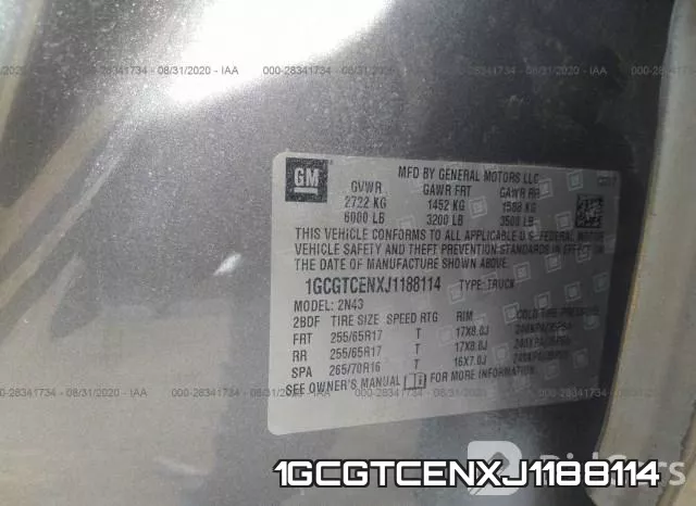 1GCGTCENXJ1188114 фото 10
