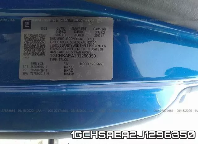 1GCHSAEA2J1296350 фото 10