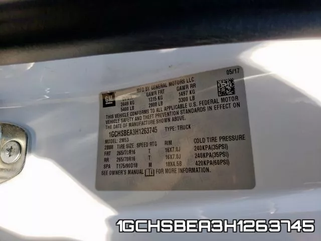 1GCHSBEA3H1263745 фото 2