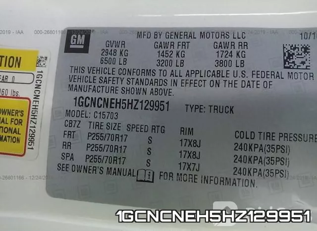1GCNCNEH5HZ129951 фото 10