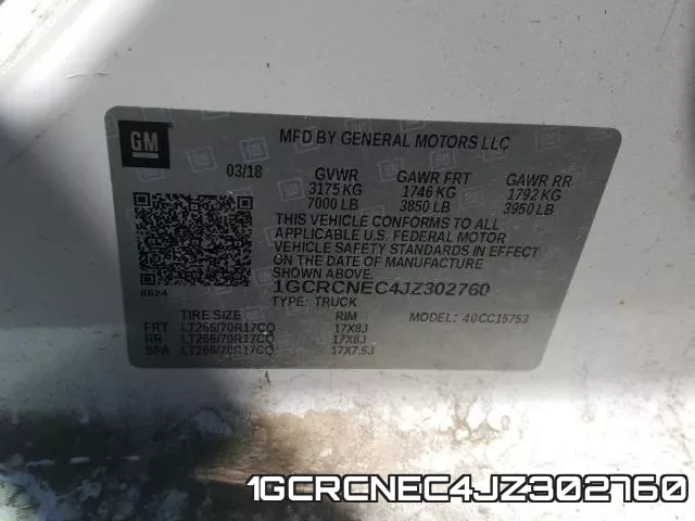 1GCRCNEC4JZ302760 фото 2
