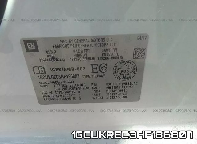 1GCUKREC3HF186807 фото 10