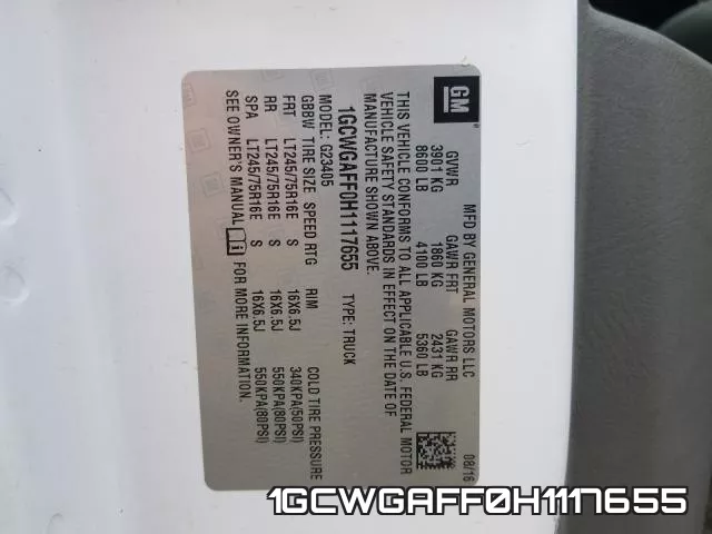 1GCWGAFF0H1117655 фото 2