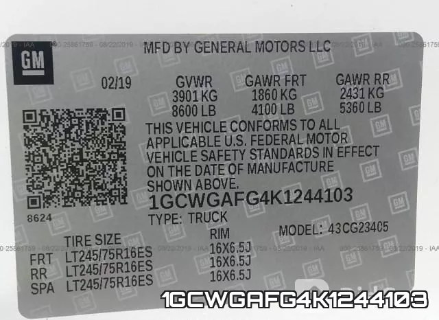 1GCWGAFG4K1244103 фото 10