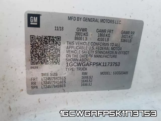 1GCWGAFP5K1173753 фото 2