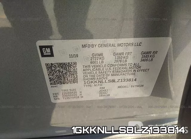 1GKKNLLS8LZ133814 фото 10