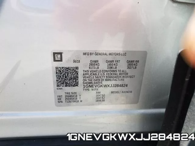 1GNEVGKWXJJ284824 фото 2