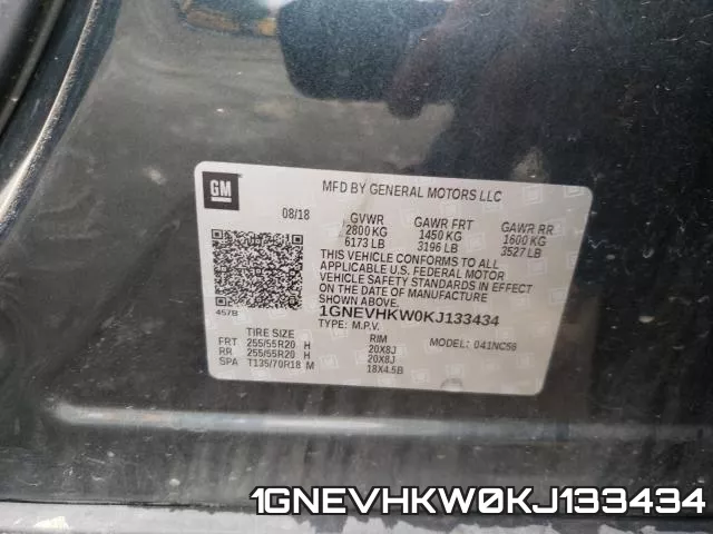 1GNEVHKW0KJ133434 фото 2